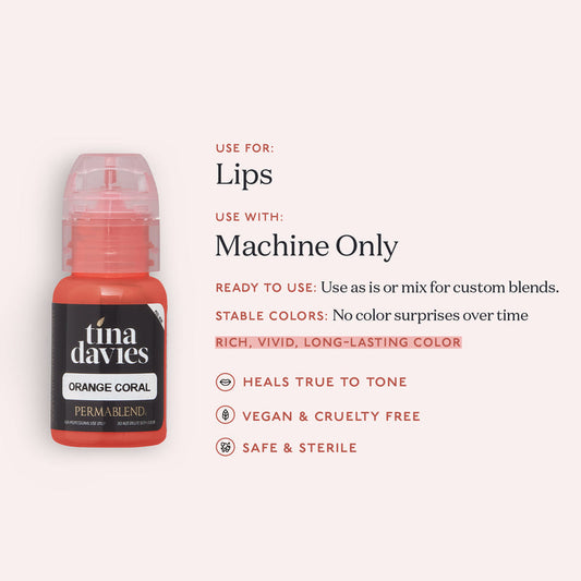 Orange Coral - Tina Davies Lust Lip Perma Blend