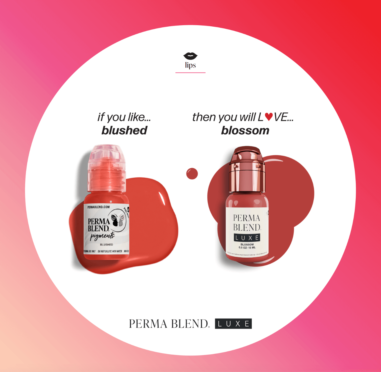 LUXE Comparison Blushed to BlossomLUXE - Blossom