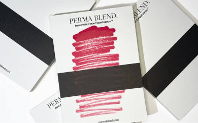 Perma Blend pigment swatches showing different opacity levels