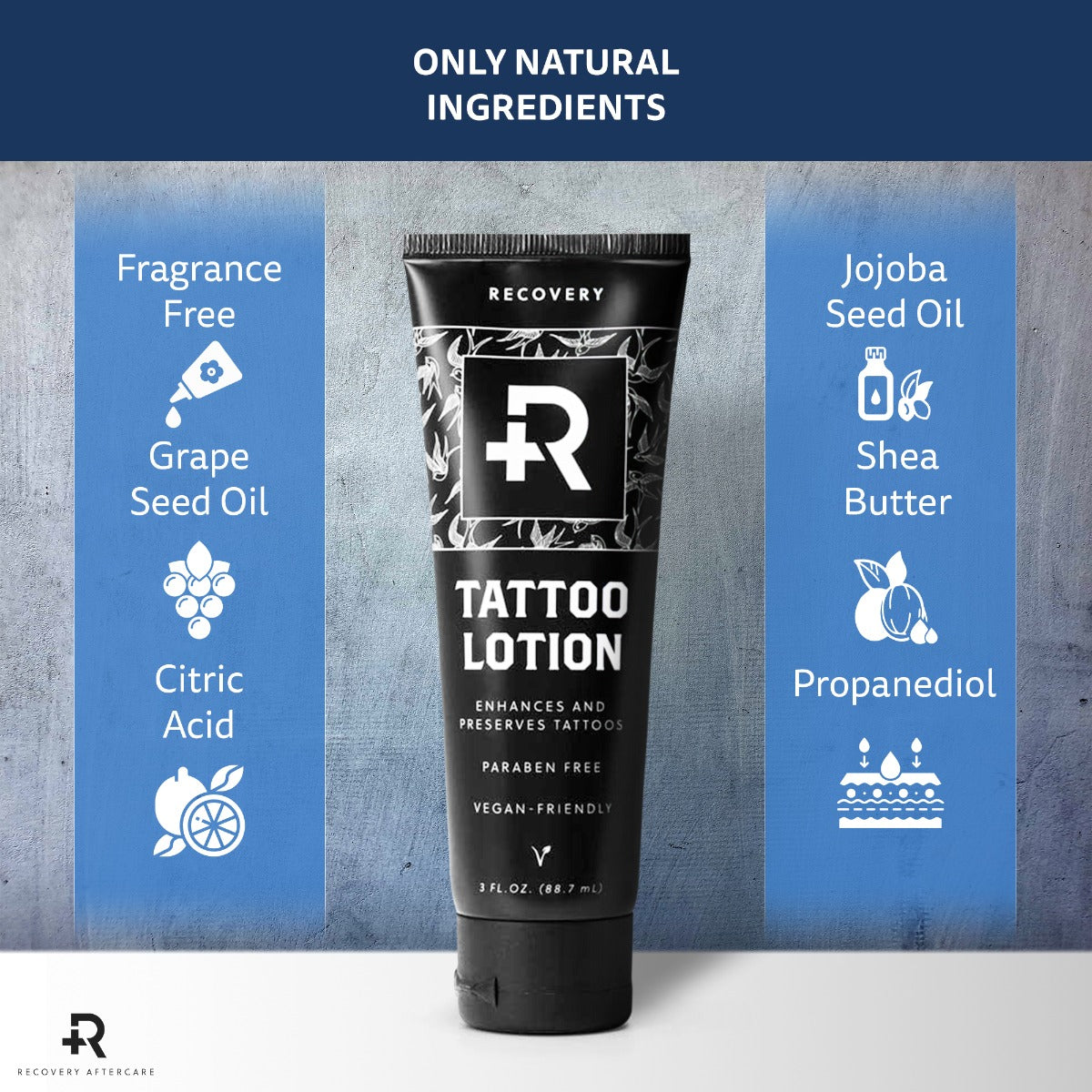 Recovery Tattoo Lotion — 3oz Tube - Painful PleasuresRecovery Tattoo Lotion