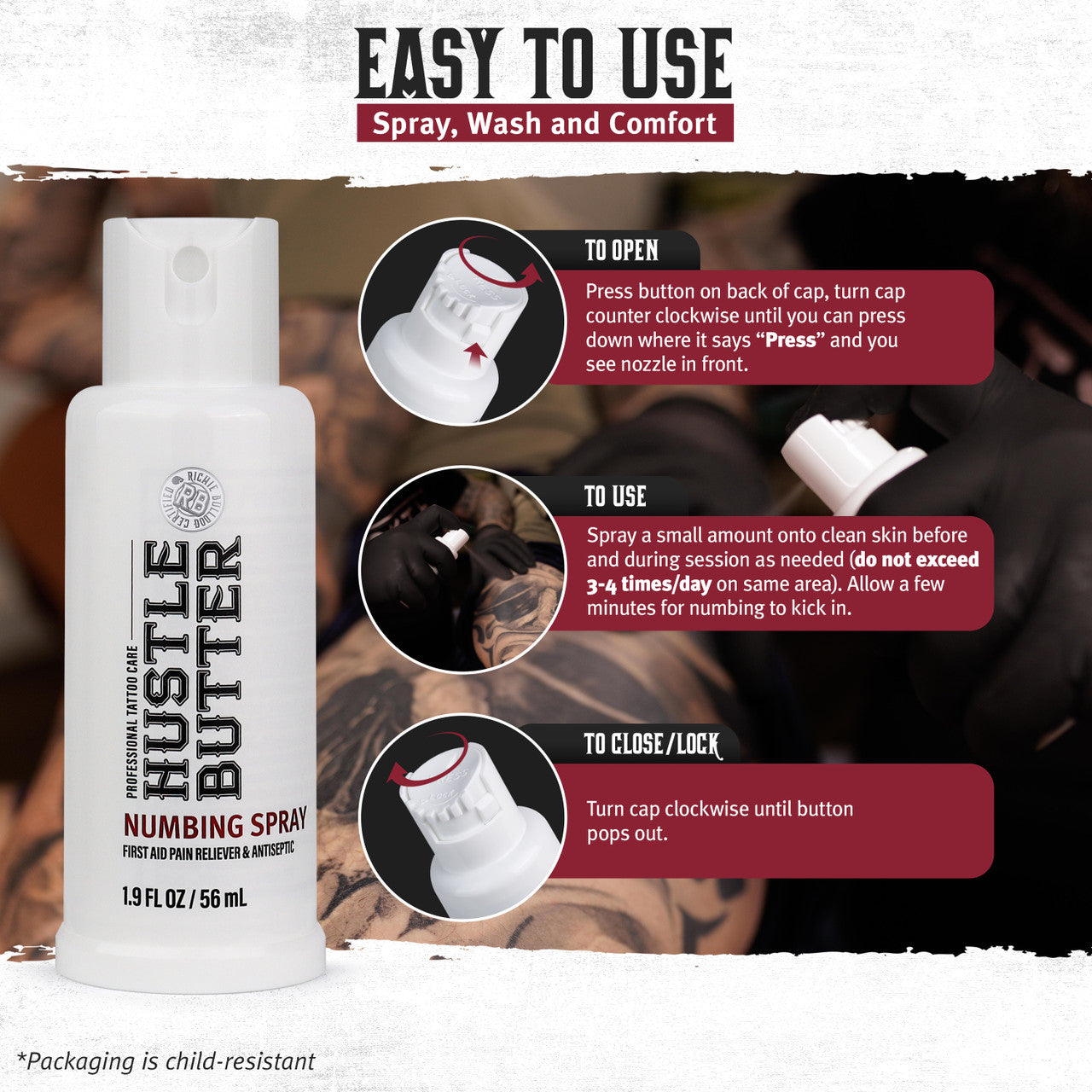 Hustle Butter Numbing Spray — 1.9oz Spray BottleHustle Butter Numbing Spray — 1.9oz Spray Bottle