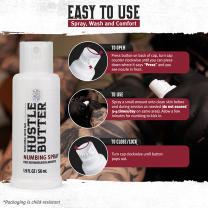 Hustle Butter Numbing Spray — 1.9oz Spray Bottle
