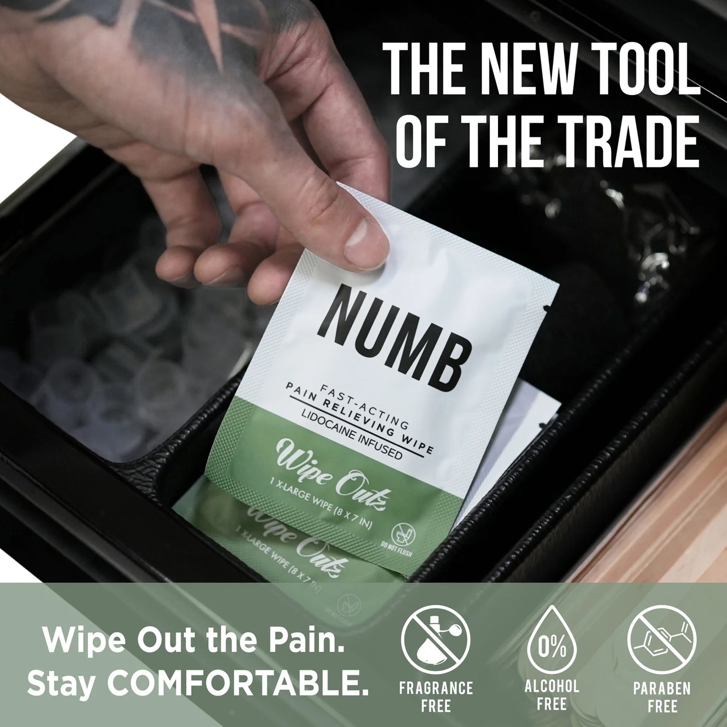 Wipe Outz™ Numbing Tattoo Wipes — Lidocaine InfusedWipe Outz™ Numbing Tattoo Wipes — Lidocaine Infused
