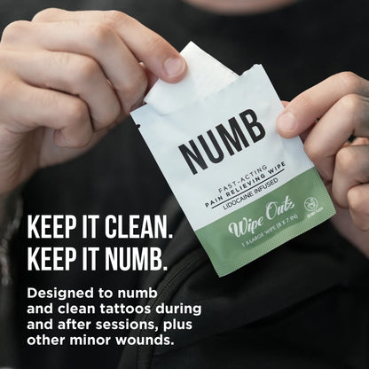 Wipe Outz™ Numbing Tattoo Wipes — Lidocaine Infused