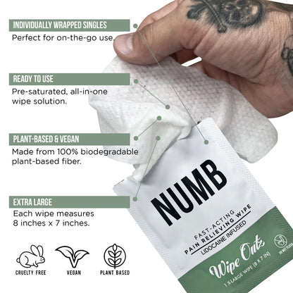 Wipe Outz™ Numbing Tattoo Wipes — Lidocaine Infused