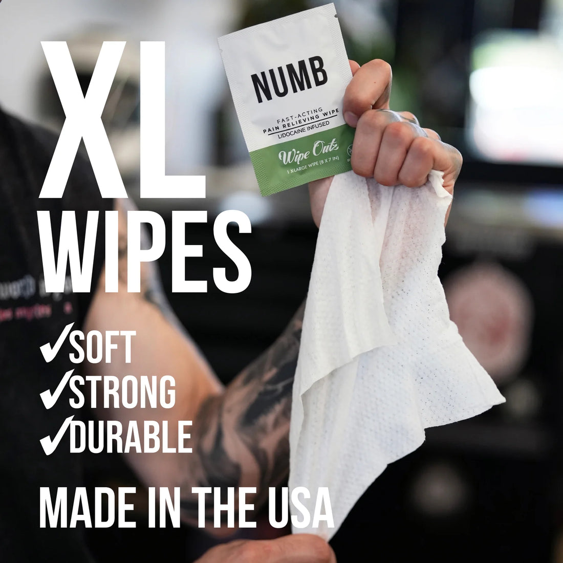 Wipe Outz™ Numbing Tattoo Wipes — Lidocaine Infused